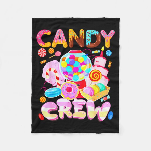 Cobertor De Velo Candy Land Candy Crew Party Halloween Costumes Adu (Frente)