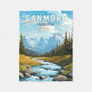 Cobertor De Velo Canmore Canada Viagem Art Vintage