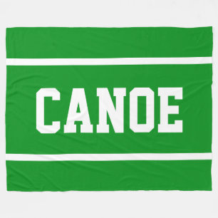 Cobertor De Velo CANOA Faixa de Texto Branco Atlética no Verde Vibr
