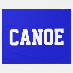 Cobertor De Velo CANOE 70s Branco Atlético Texto Em Azul Lake Ousad