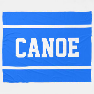 Cobertor De Velo CANOE Atlética Faixa de Texto Branco no Azul Vibra