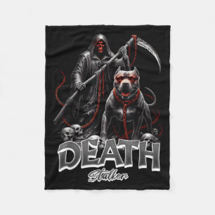 Cobertor De Velo Cão Ceifador da Morte no Halloween