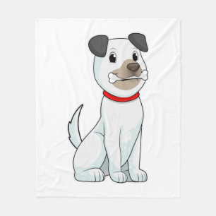 Cobertor De Velo Cão com Osso