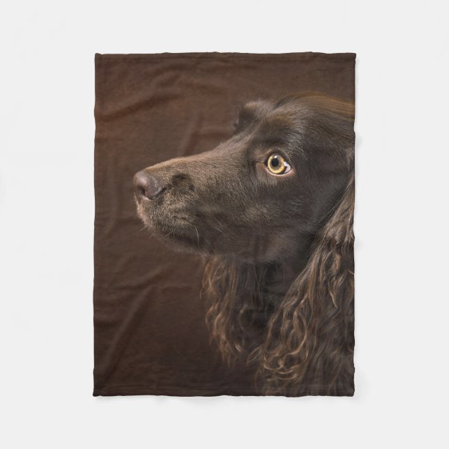 Cobertor De Velo Cão De Cabelo Castanho (Frente)