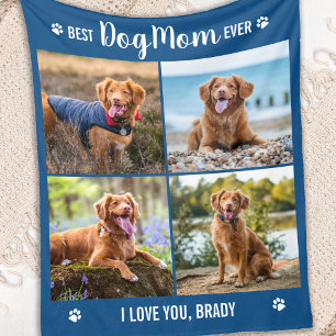 Cobertor De Velo Cão de Colagem de Fotos Moderna Personalizada MOM