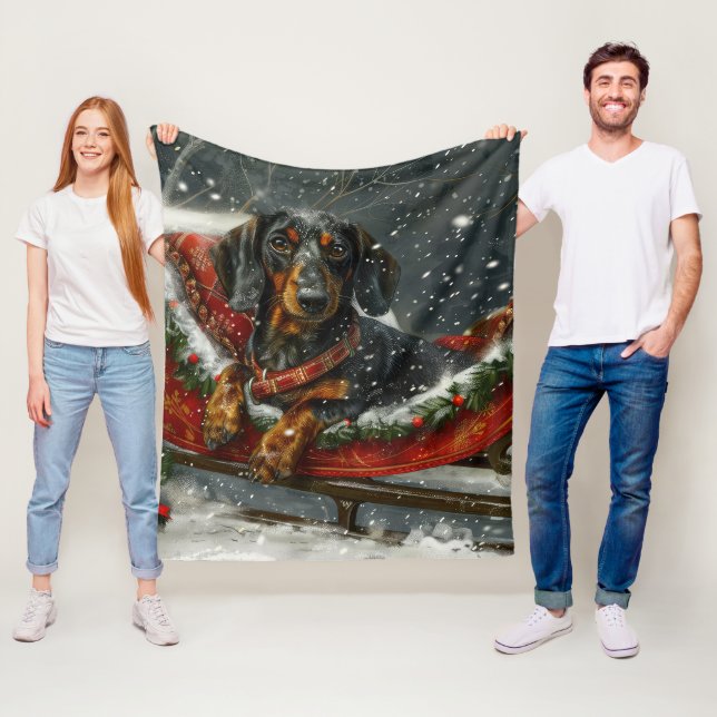 Cobertor De Velo Cão de Natal Festivo (In Situ)