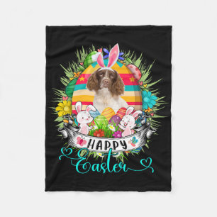 Cobertor De Velo Cão English Springer Spaniel em Ovos de Páscoa Esb