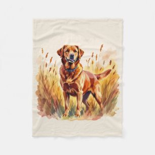 Cobertor De Velo Cão Retriever Labrador Vermelho Raposa