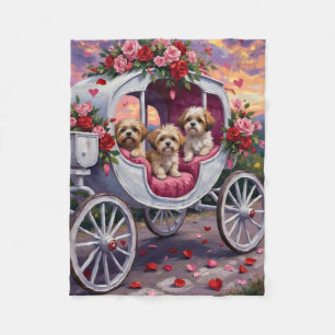 Cobertor De Velo Cão Shih Tzu Dia dos Namorados
