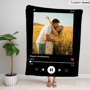 Cobertor De Velo Capa de Álbum de Fotos de Aniversário   Moderno e 