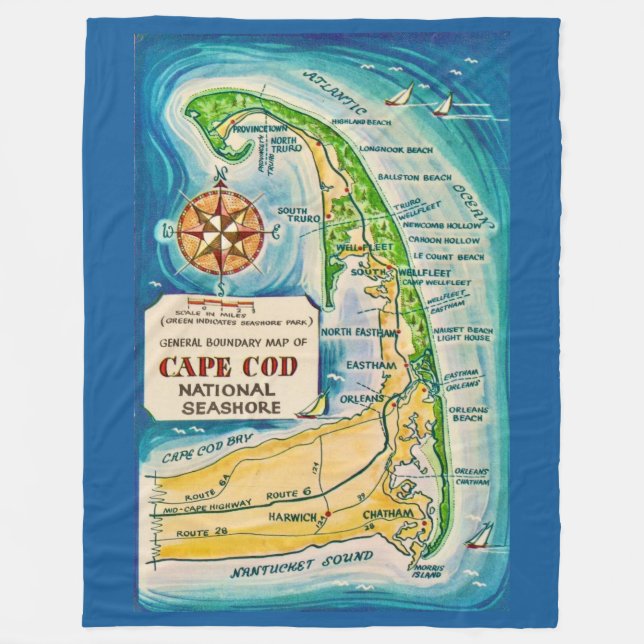 Cobertor De Velo Cape Cod National Seashore Throw Blanket (Frente)