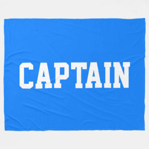 Cobertor De Velo CAPITÃO Atlético Divertido Texto Branco em Azul Br