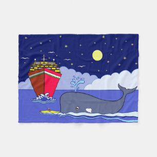 Cobertor De Velo Capitão Caiaque Saved pela baleia
