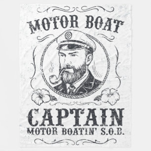 Cobertor De Velo Capitão de Barco a Motor Engraçado Pontão Boating