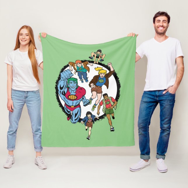 Cobertor De Velo Capitão Planeta e o Círculo dos Planetários (In Situ)