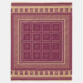 Cobertor De Velo Capitoline Bloom: Etrusco-Roman Fleece Blanket