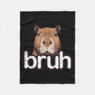 Cobertor De Velo Capivara Bruh Engraçado Capy Meme Roedor Homens Me