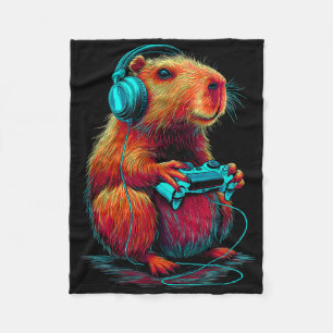 Cobertor De Velo Capivara de Jogos Retrô Divertida Anima Roedor Jog