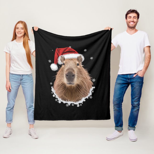 Cobertor De Velo Capivara Natal Engraçado  (In Situ)