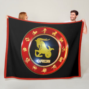 Cobertor De Velo Capricórnio Zodiac - Sinal de Astrologia Fleece Bl