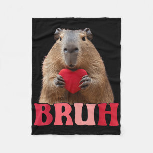 Cobertor De Velo Capybara Bruh Meme Engraçado Dizendo Adoltos Valen