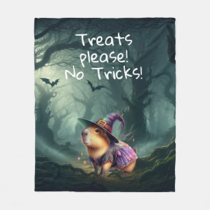 Cobertor De Velo Capybara do Halloween, Cute e Witchy