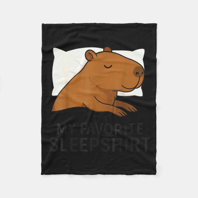 Cobertor De Velo Capybara Favorite Sleepshirt Sleeng Pajamas Boys G (Frente)