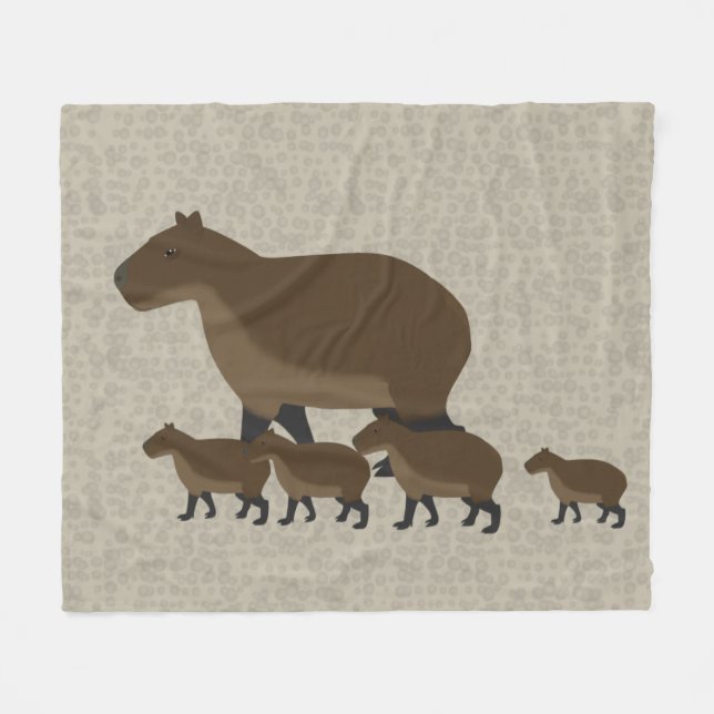 Cobertor De Velo Capybara Fleece Blanket (Frente (Horizontal))