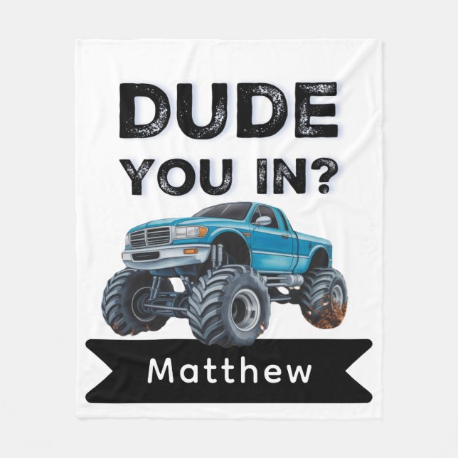 Cobertor De Velo Cara, Você Entrou? Festa de aniversário de Truck B (Frente)