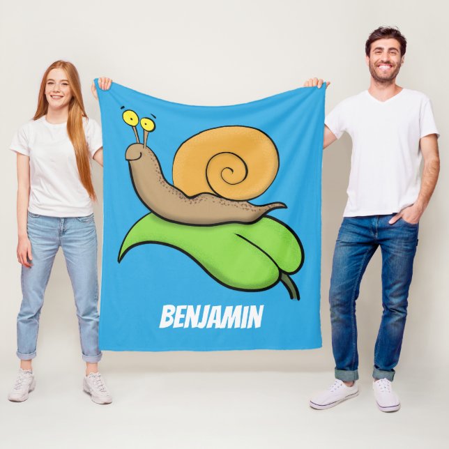 Cobertor De Velo Caracol feliz e bonito na ilustração de desenho an (In Situ)