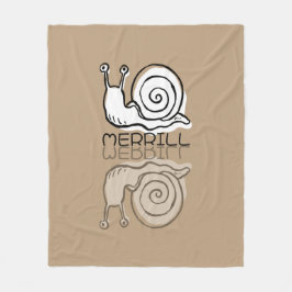 Cobertor De Velo Caracol Marrom Fofo Reflexo Doodle Nome Personaliz
