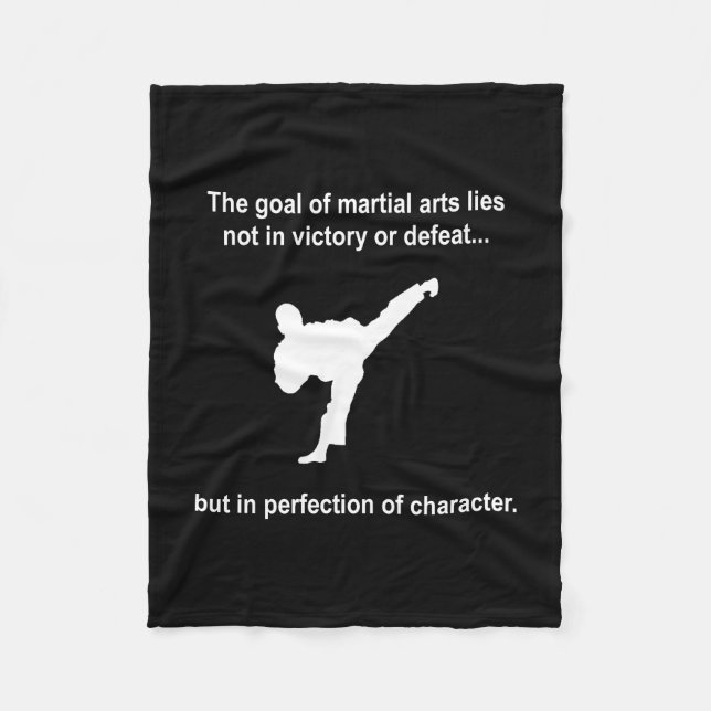 Cobertor De Velo Caráter das artes marciais (Frente)
