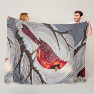 Cobertor De Velo Cardinal Blanket - Cardeal Vermelho ligado