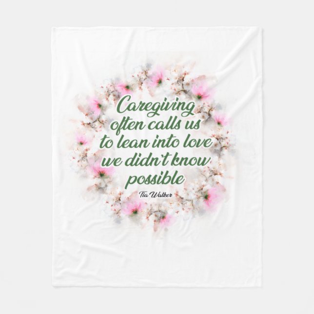 Cobertor De Velo Caregiving appreciation blanket (Frente)
