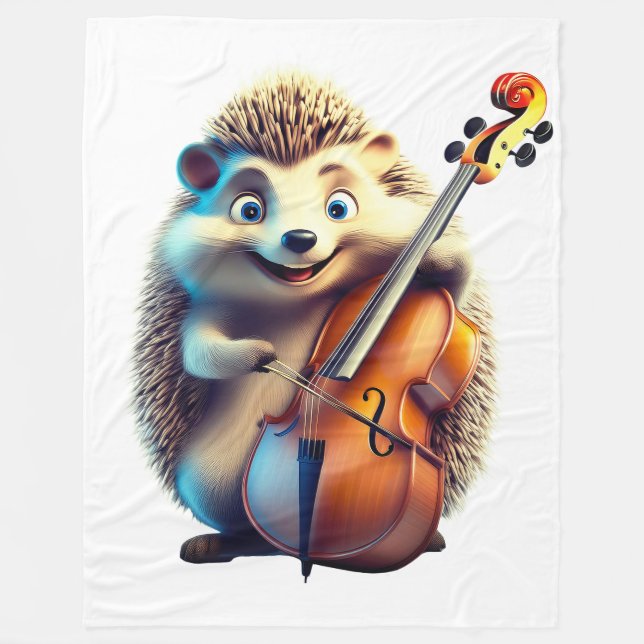 Cobertor De Velo Caricatura, Cartoon, Ilustração Um musical (Frente)