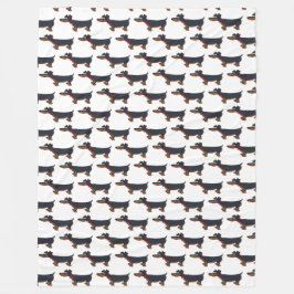 Cobertor De Velo Caricatura Dachshund Cão Fleece