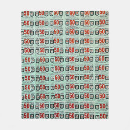 Cobertor De Velo Carimbos Verdes Retroativos