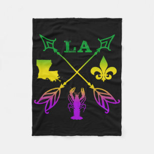 Cobertor De Velo Carnaval de Nova Orleans Louisiana Arrow