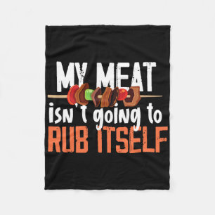 Cobertor De Velo Carnes Engraçadas Rub Barbeque Design Para Homens