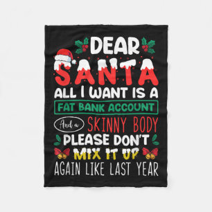 Cobertor De Velo Caros Papais noeis, Tudo O Que Eu Quero É Uma Cont