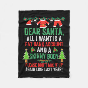 Cobertor De Velo Caros Papais noeis, Tudo O Que Quero É Uma Conta D