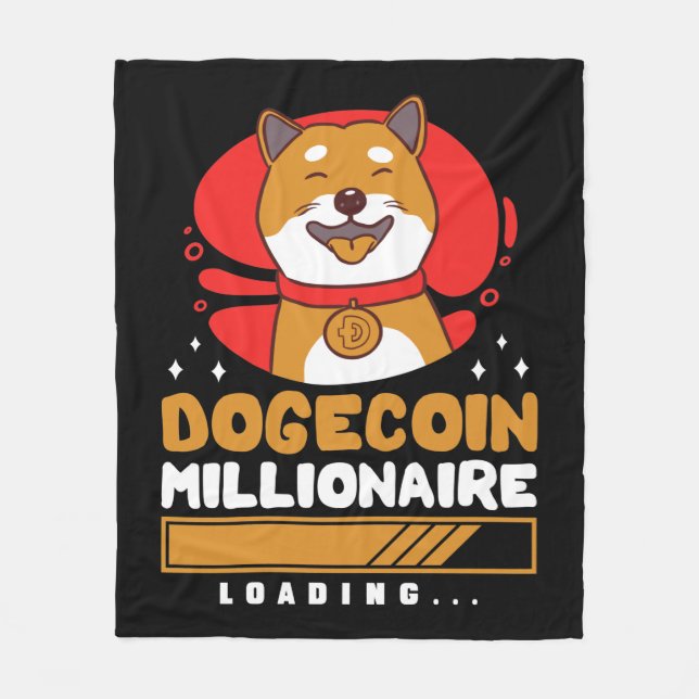 Cobertor De Velo Carregamento do Crypto DogeCoin Millionaire (Frente)