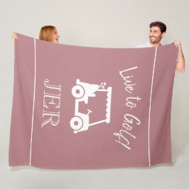 Cobertor De Velo Carrinho de Golfe Live to Golf Monograma Rosa Empo