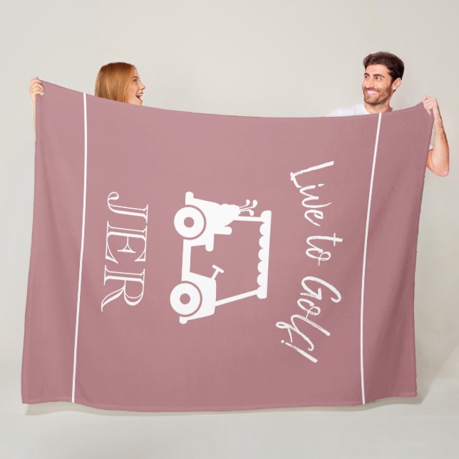 Cobertor De Velo Carrinho de Golfe Live to Golf Monograma Rosa Empo (In Situ)