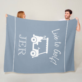 Cobertor De Velo Carrinho de Golfe Live to Golf Monogramado Azul Po