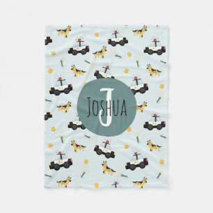 Cobertor De Velo Carro de Polícia Azul e Bonito