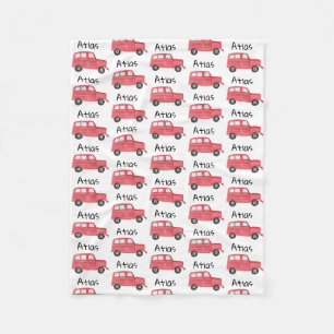 Cobertor De Velo Carro-jipe vermelho personalizado