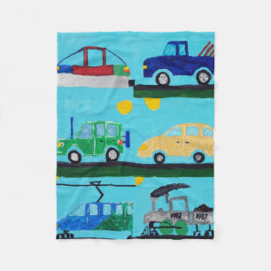 Cobertor De Velo Carros, caminhões e trens por William