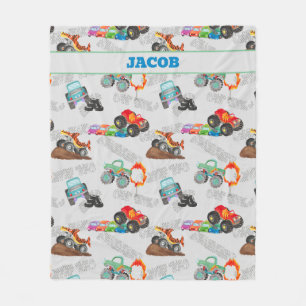 Cobertor De Velo Carros de Aquarela de Caminhão Monstro