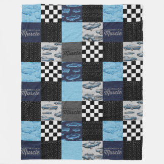 Cobertor De Velo Carros Musculares Americanos Folheto - Azul